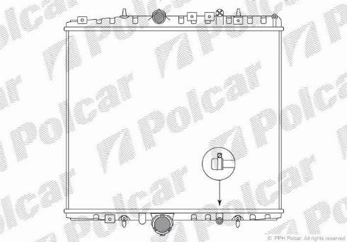 Polcar 578708-2 - Радиатор, охлаждение двигателя autosila-amz.com