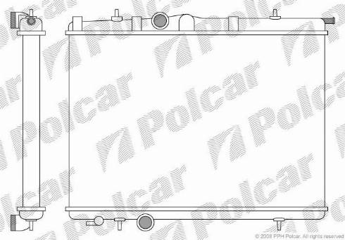 Polcar 5723084X - Радиатор, охлаждение двигателя autosila-amz.com