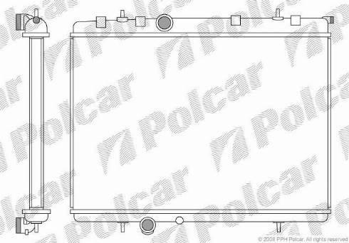 Polcar 572308-4 - Радиатор, охлаждение двигателя autosila-amz.com