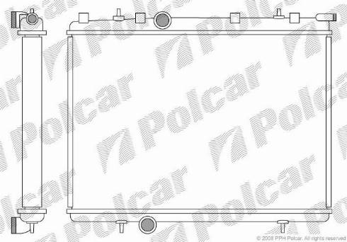 Polcar 5723085X - Радиатор, охлаждение двигателя autosila-amz.com