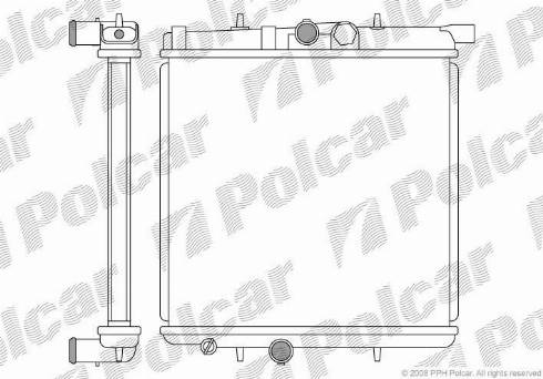 Polcar 572308-1 - Радиатор, охлаждение двигателя autosila-amz.com