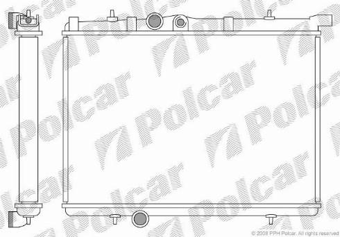 Polcar 5723083X - Радиатор, охлаждение двигателя autosila-amz.com