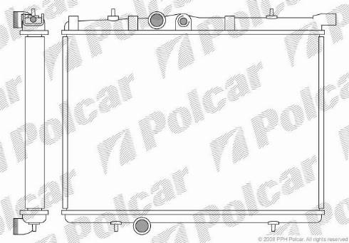 Polcar 5723082X - Радиатор, охлаждение двигателя autosila-amz.com