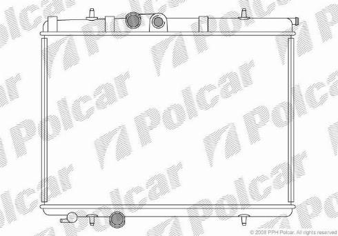 Polcar 5723087X - Радиатор, охлаждение двигателя autosila-amz.com