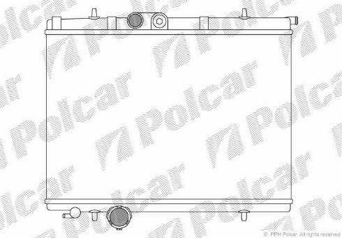 Polcar 572308A6 - Радиатор, охлаждение двигателя autosila-amz.com