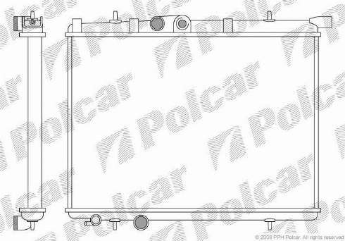 Polcar 572308A3 - Радиатор, охлаждение двигателя autosila-amz.com