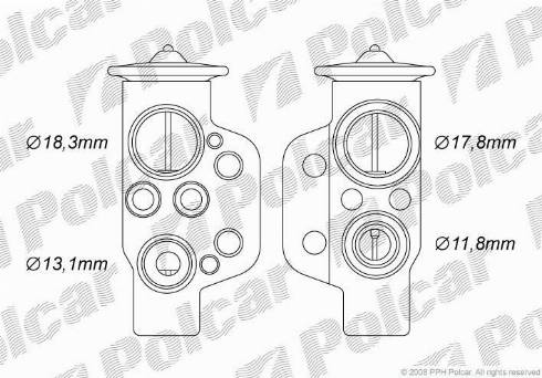 Polcar 6913KZ-1 - Расширительный клапан, кондиционер autosila-amz.com