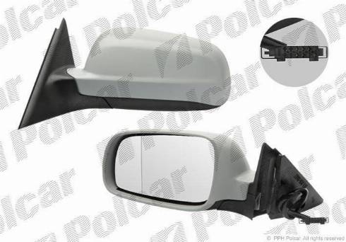 Polcar 6925523M - Зеркальное стекло, наружное зеркало autosila-amz.com