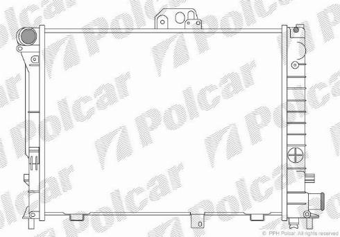 Polcar 652008-3 - Радиатор, охлаждение двигателя autosila-amz.com