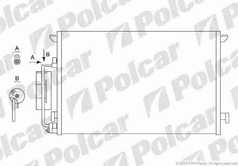 Polcar 6522K82X - Конденсатор кондиционера autosila-amz.com