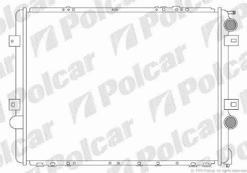 Polcar 6095081X - Радиатор, охлаждение двигателя autosila-amz.com