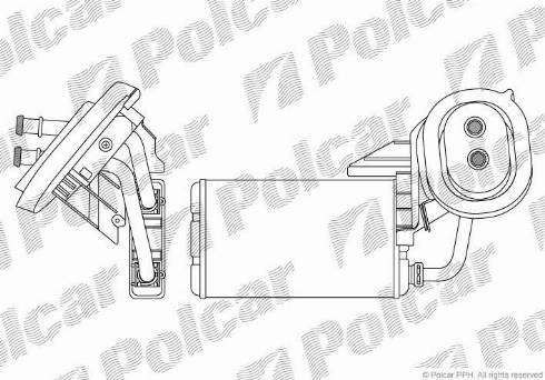 Polcar 6041N8-2 - Радиатор печки Opel Movano, Renault Master, Nissan Interstar 03-> autosila-amz.com