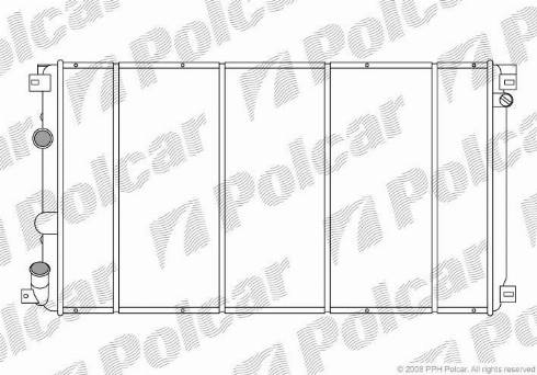 Polcar 6042083X - Радиатор, охлаждение двигателя autosila-amz.com