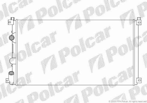 Polcar 604208A3 - Радиатор, охлаждение двигателя autosila-amz.com