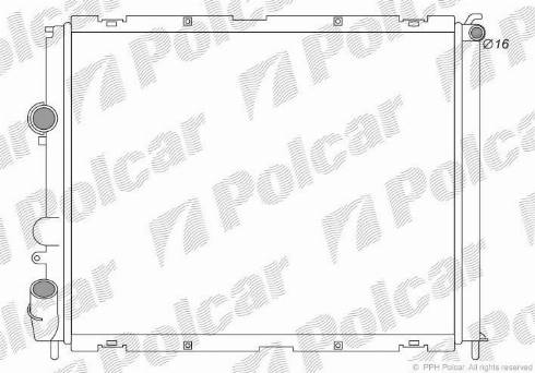 Polcar 6060085X - Радиатор, охлаждение двигателя autosila-amz.com