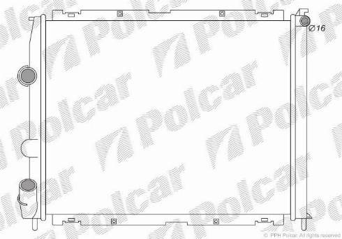 Polcar 606008-5 - Радиатор, охлаждение двигателя autosila-amz.com