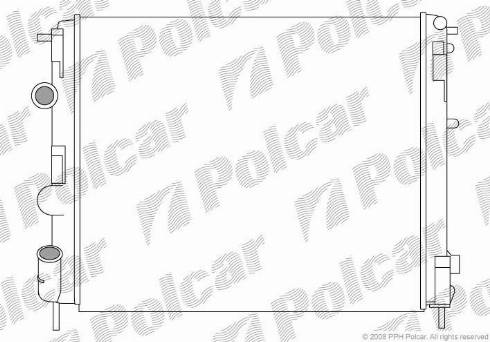 Polcar 6060086X - Радиатор, охлаждение двигателя autosila-amz.com