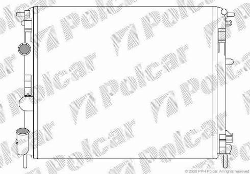 Polcar 606008A6 - Радиатор, охлаждение двигателя autosila-amz.com