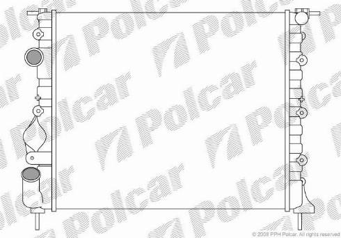 Polcar 6060081X - Радиатор, охлаждение двигателя autosila-amz.com