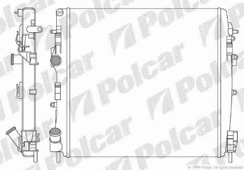 Polcar 6060088X - Радиатор, охлаждение двигателя autosila-amz.com