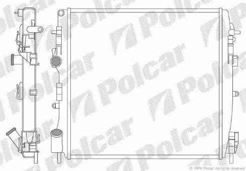 Polcar 606008-8 - Радиатор, охлаждение двигателя autosila-amz.com