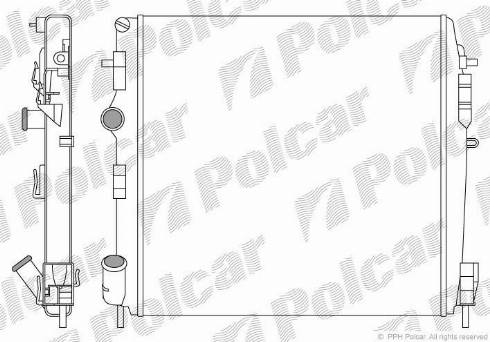 Polcar 6060087X - Радиатор, охлаждение двигателя autosila-amz.com