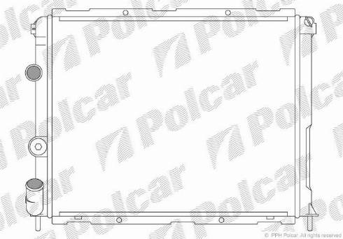 Polcar 606008A9 - Радиатор, охлаждение двигателя autosila-amz.com