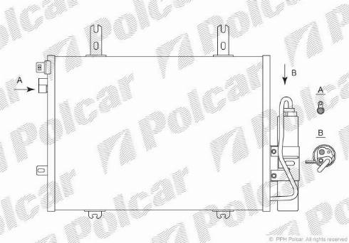 Polcar 6060K82X - Конденсатор кондиционера autosila-amz.com