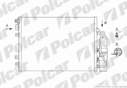 Polcar 6061K81X - Конденсатор кондиционера autosila-amz.com