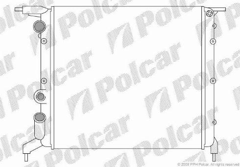 Polcar 600608A3 - Радиатор, охлаждение двигателя autosila-amz.com