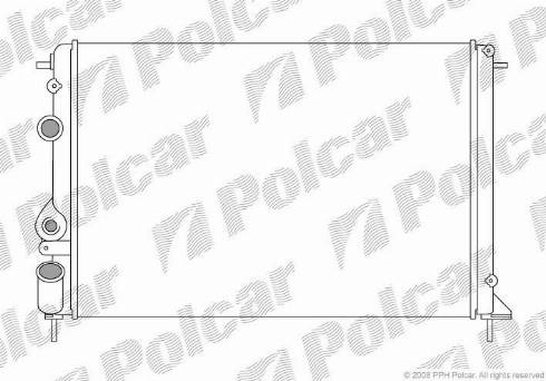 Polcar 6007085X - Радиатор, охлаждение двигателя autosila-amz.com