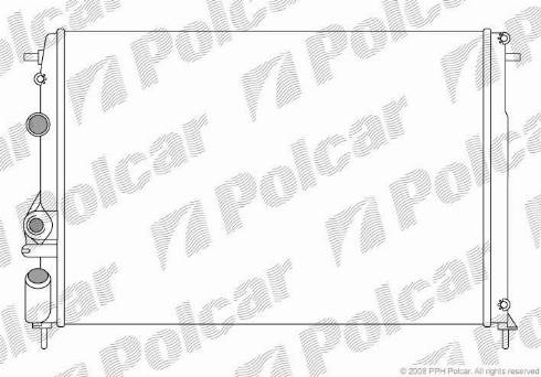 Polcar 600708-5 - Радиатор, охлаждение двигателя autosila-amz.com
