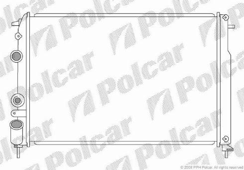 Polcar 600708-6 - Радиатор, охлаждение двигателя autosila-amz.com