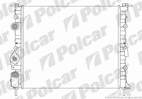 Polcar 6007081X - Радиатор, охлаждение двигателя autosila-amz.com