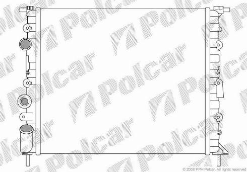 Polcar 600708-1 - Радиатор, охлаждение двигателя autosila-amz.com