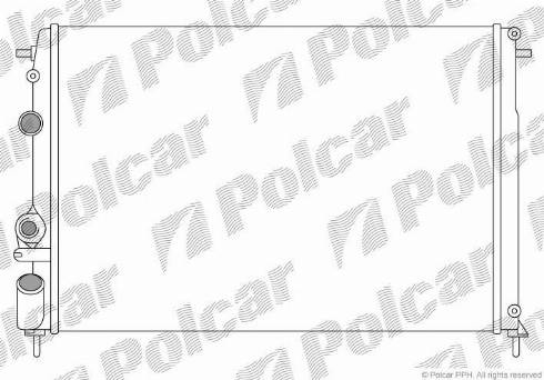 Polcar 600708A5 - Радиатор, охлаждение двигателя autosila-amz.com
