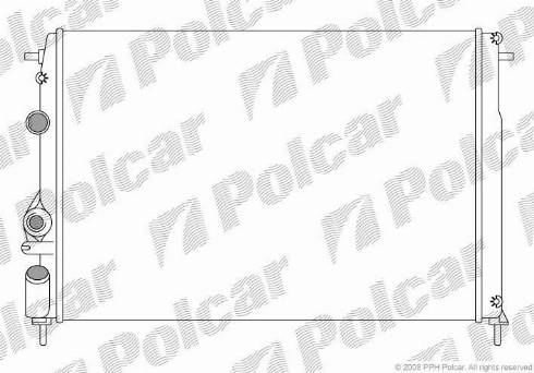 Polcar 600708A6 - Радиатор, охлаждение двигателя autosila-amz.com