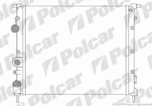 Polcar 600708A1 - Радиатор, охлаждение двигателя autosila-amz.com