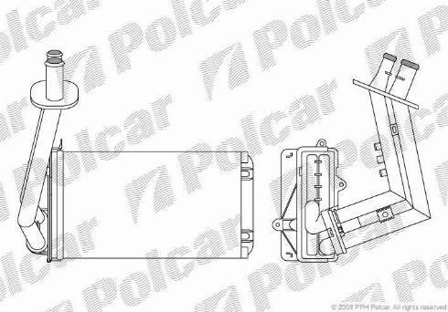 Polcar 6007N8-1 - Теплообменник, отопление салона autosila-amz.com