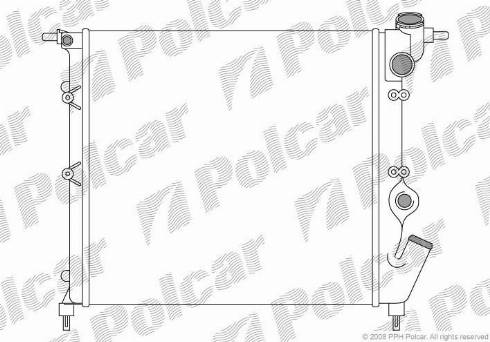 Polcar 601908A2 - Радиатор, охлаждение двигателя autosila-amz.com