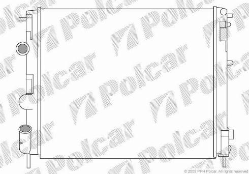 Polcar 6015084X - Радиатор, охлаждение двигателя autosila-amz.com