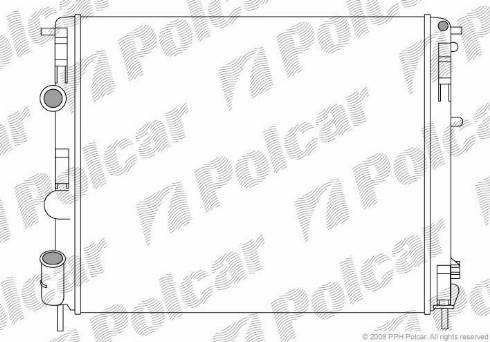 Polcar 6015085X - Радиатор, охлаждение двигателя autosila-amz.com