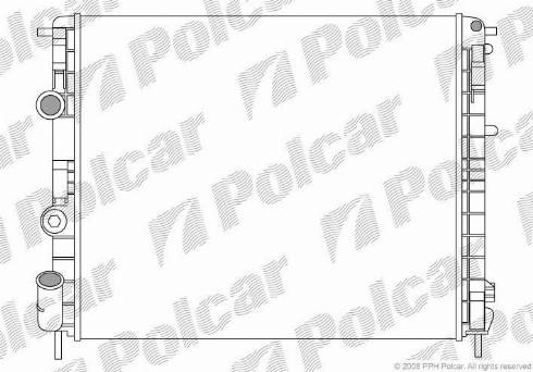 Polcar 601508-5 - Радиатор, охлаждение двигателя autosila-amz.com