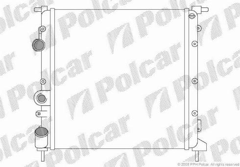 Polcar 601508-6 - Радиатор, охлаждение двигателя autosila-amz.com