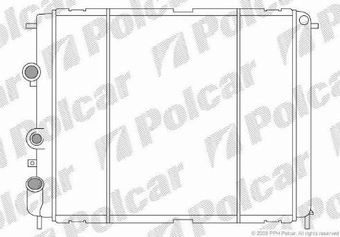 Polcar 6015081X - Радиатор, охлаждение двигателя autosila-amz.com