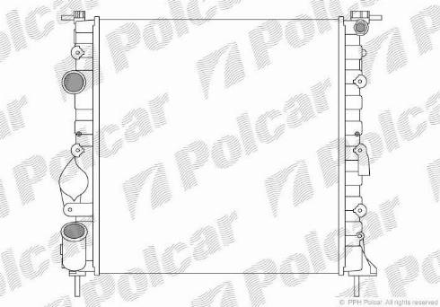 Polcar 6015082X - Радиатор, охлаждение двигателя autosila-amz.com