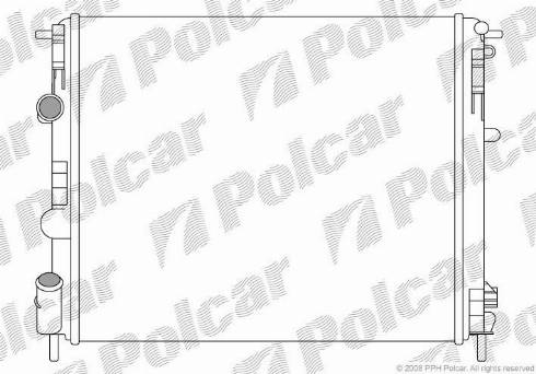 Polcar 601508A4 - Радиатор, охлаждение двигателя autosila-amz.com