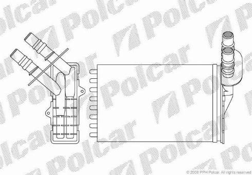Polcar 6015N8-1 - Теплообменник, отопление салона autosila-amz.com