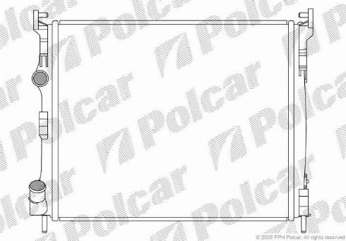 Polcar 6016083X - Радиатор, охлаждение двигателя autosila-amz.com