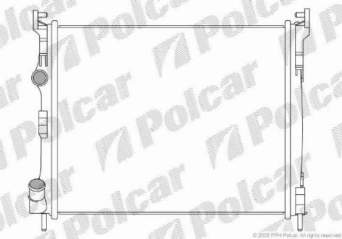 Polcar 601608-3 - Радиатор, охлаждение двигателя autosila-amz.com